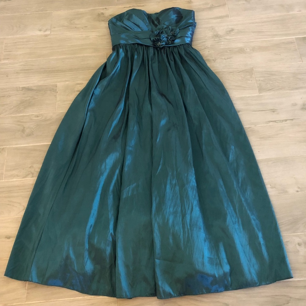 Dark turquoise sweetheart dress